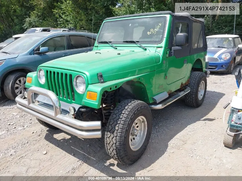 2004 Jeep Wrangler Se VIN: 1J4FA291X4P742153 Lot: 40109796