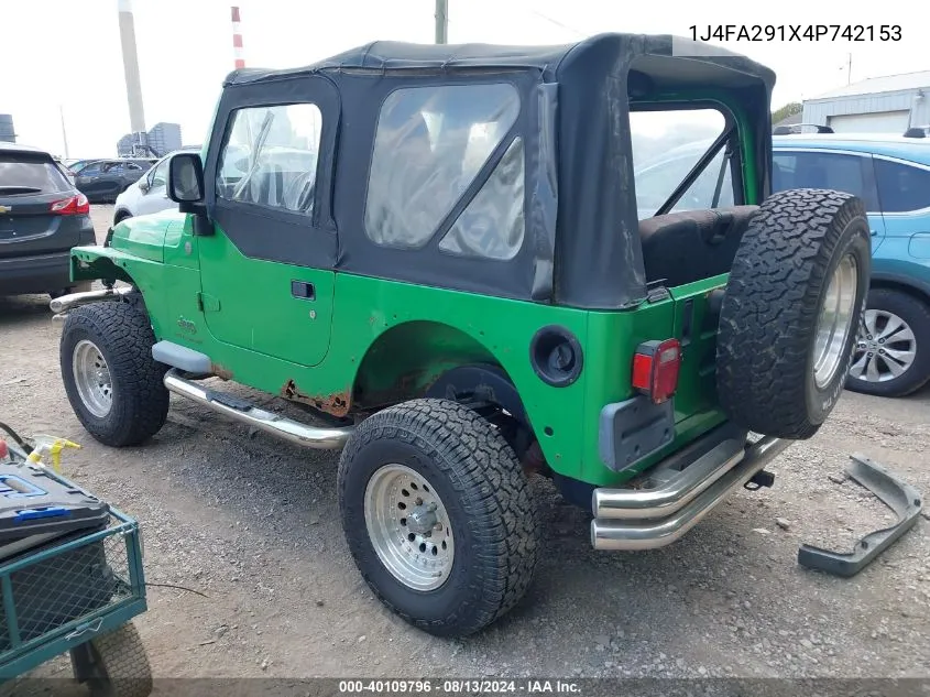 2004 Jeep Wrangler Se VIN: 1J4FA291X4P742153 Lot: 40109796