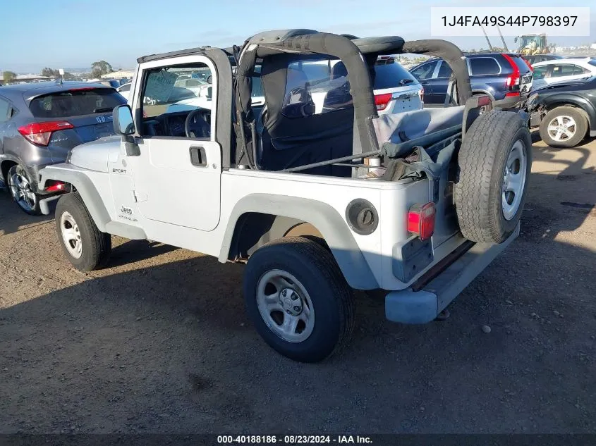 1J4FA49S44P798397 2004 Jeep Wrangler Sport