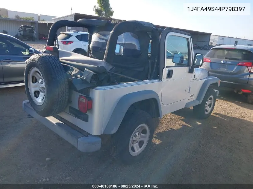 2004 Jeep Wrangler Sport VIN: 1J4FA49S44P798397 Lot: 40188186