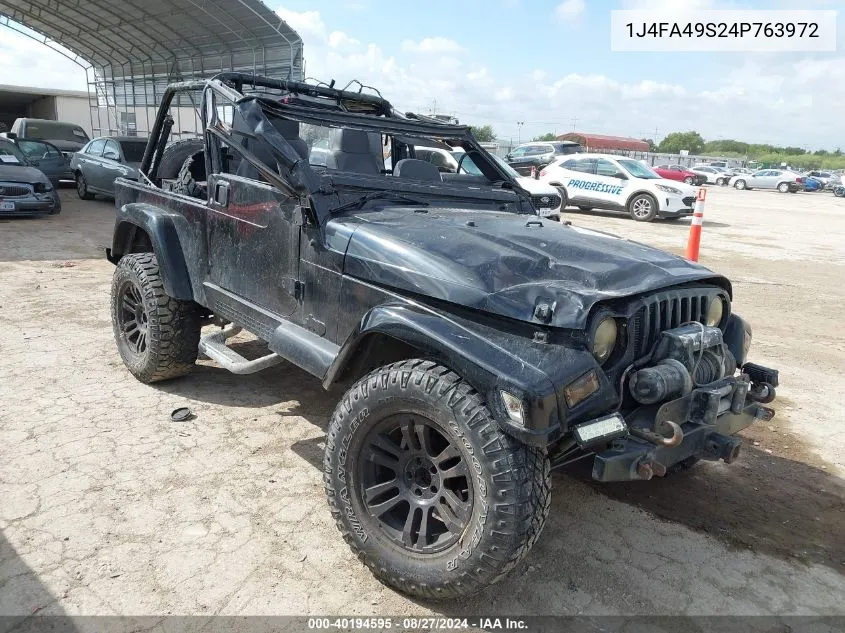 2004 Jeep Wrangler Unlimited VIN: 1J4FA49S24P763972 Lot: 40194595