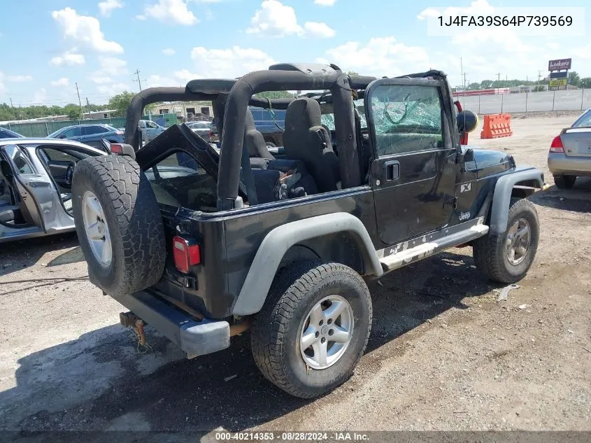 2004 Jeep Wrangler X VIN: 1J4FA39S64P739569 Lot: 40214353