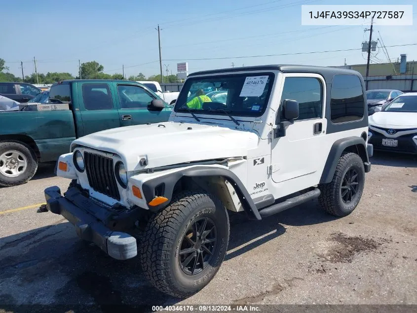 2004 Jeep Wrangler X VIN: 1J4FA39S34P727587 Lot: 40346176