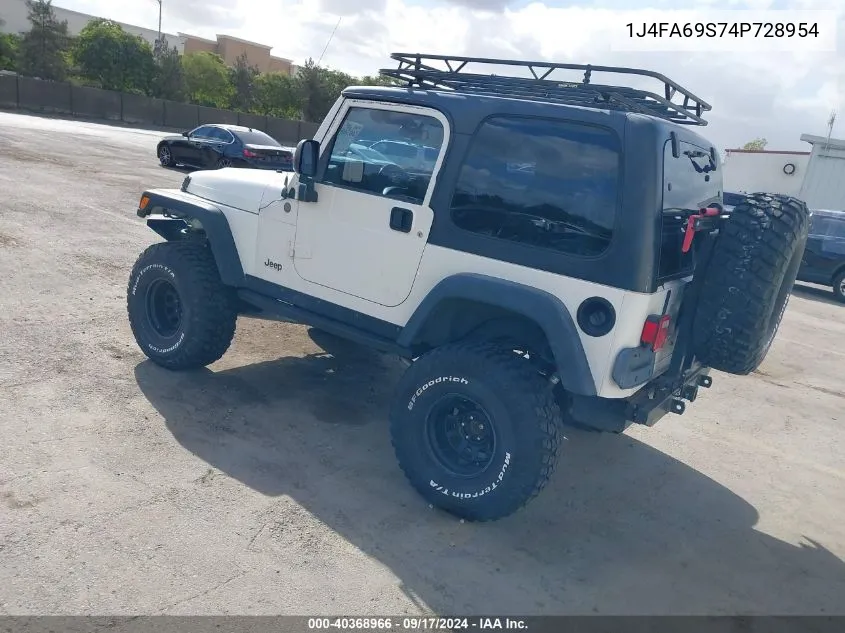 2004 Jeep Wrangler Rubicon VIN: 1J4FA69S74P728954 Lot: 40368966