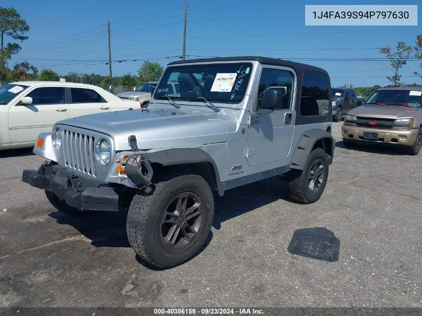 2004 Jeep Wrangler X VIN: 1J4FA39S94P797630 Lot: 40386159