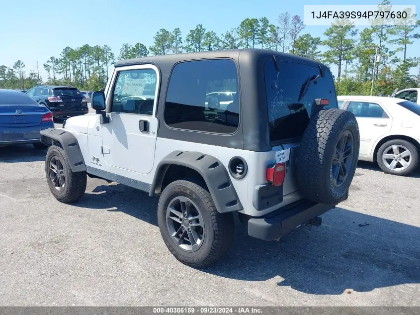 2004 Jeep Wrangler X VIN: 1J4FA39S94P797630 Lot: 40386159