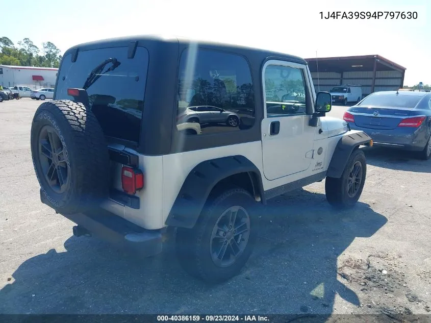 2004 Jeep Wrangler X VIN: 1J4FA39S94P797630 Lot: 40386159