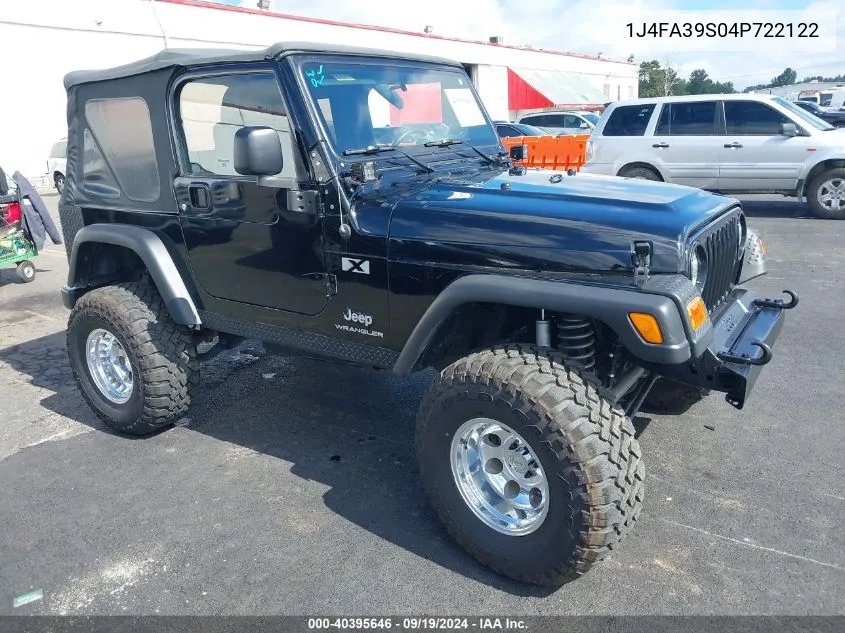 1J4FA39S04P722122 2004 Jeep Wrangler X