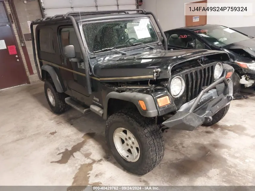 2004 Jeep Wrangler Unlimited VIN: 1J4FA49S24P759324 Lot: 40429762