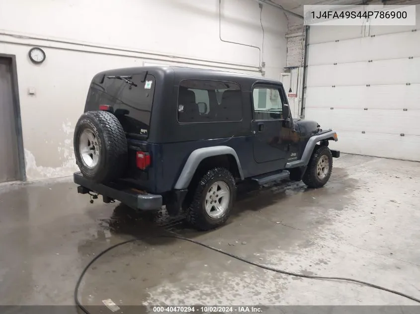 1J4FA49S44P786900 2004 Jeep Wrangler Unlimited