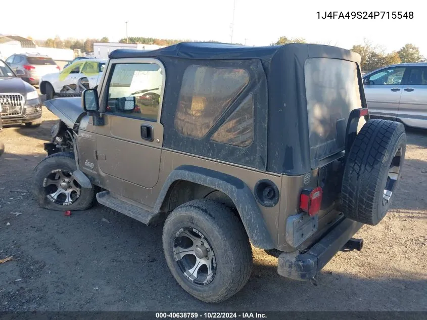 2004 Jeep Wrangler Sport VIN: 1J4FA49S24P715548 Lot: 40638759