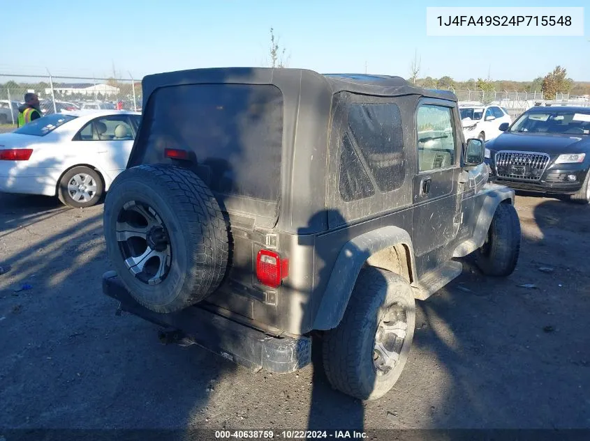 2004 Jeep Wrangler Sport VIN: 1J4FA49S24P715548 Lot: 40638759