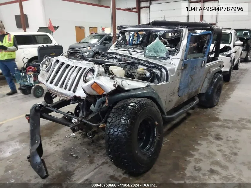 2004 Jeep Wrangler Unlimited VIN: 1J4FA49S44P787996 Lot: 40759666