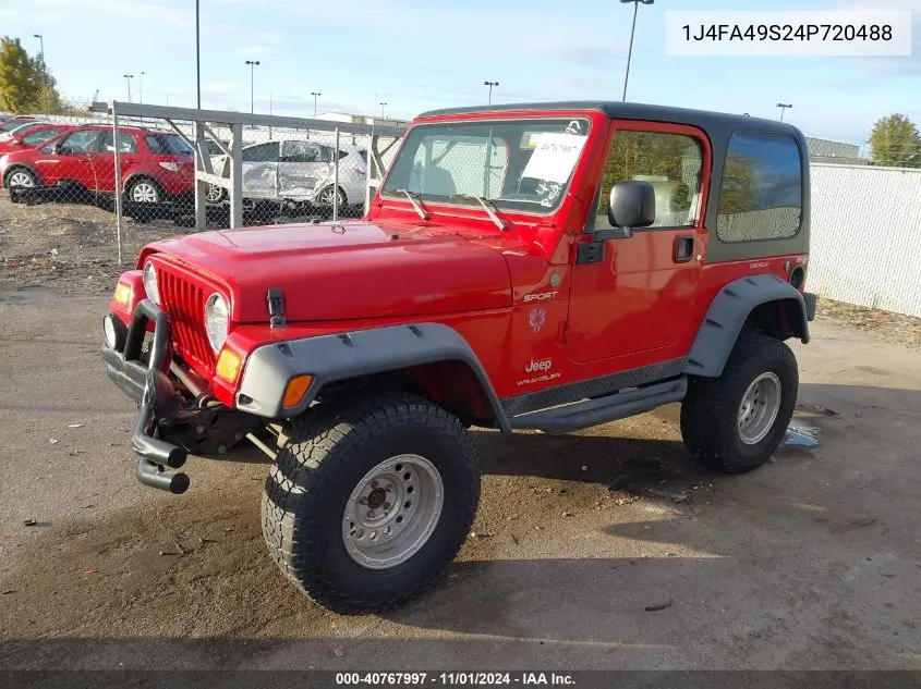 2004 Jeep Wrangler Sport VIN: 1J4FA49S24P720488 Lot: 40767997