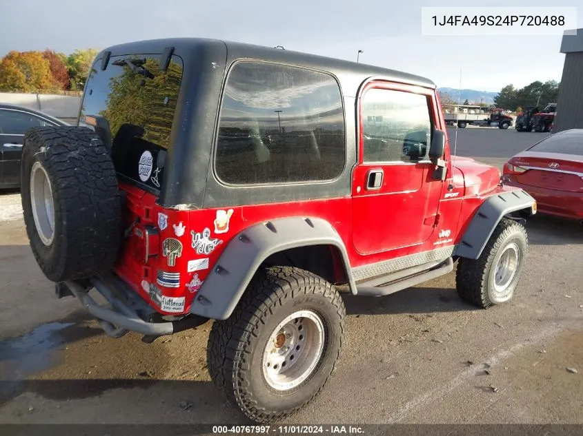 2004 Jeep Wrangler Sport VIN: 1J4FA49S24P720488 Lot: 40767997