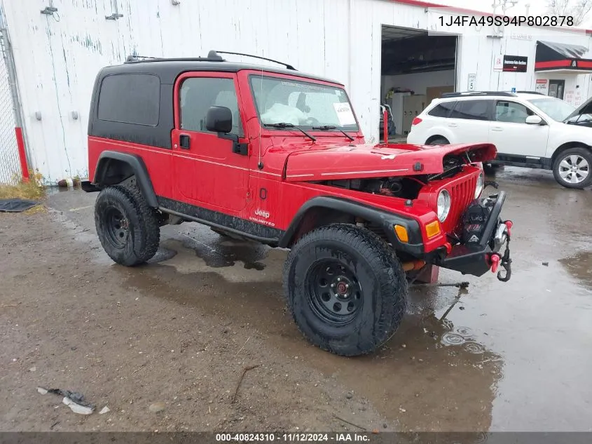 1J4FA49S94P802878 2004 Jeep Wrangler Unlimited