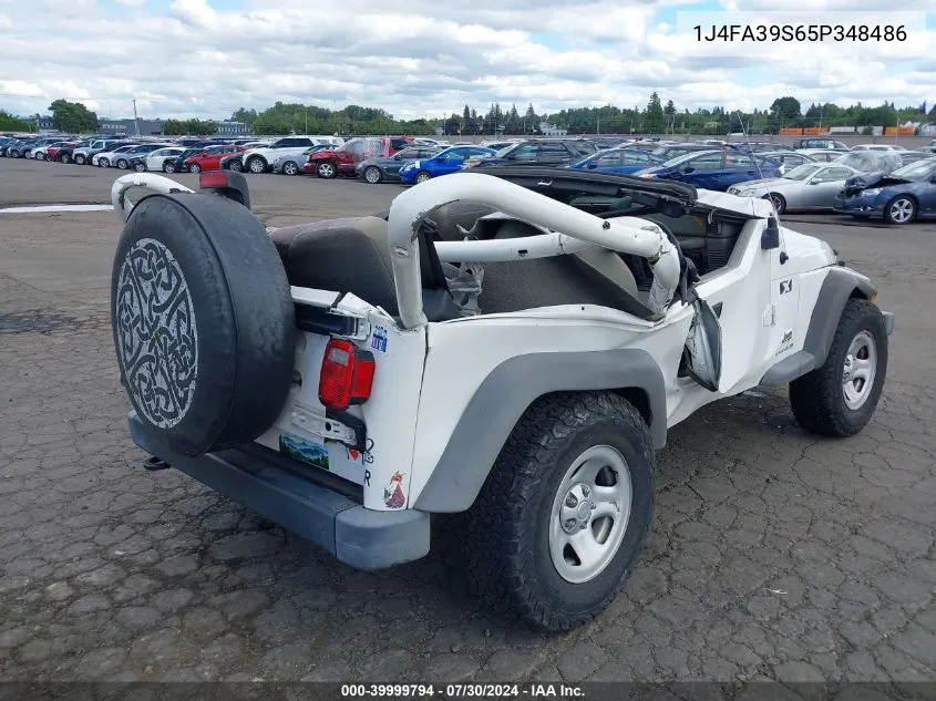 2005 Jeep Wrangler X VIN: 1J4FA39S65P348486 Lot: 39999794