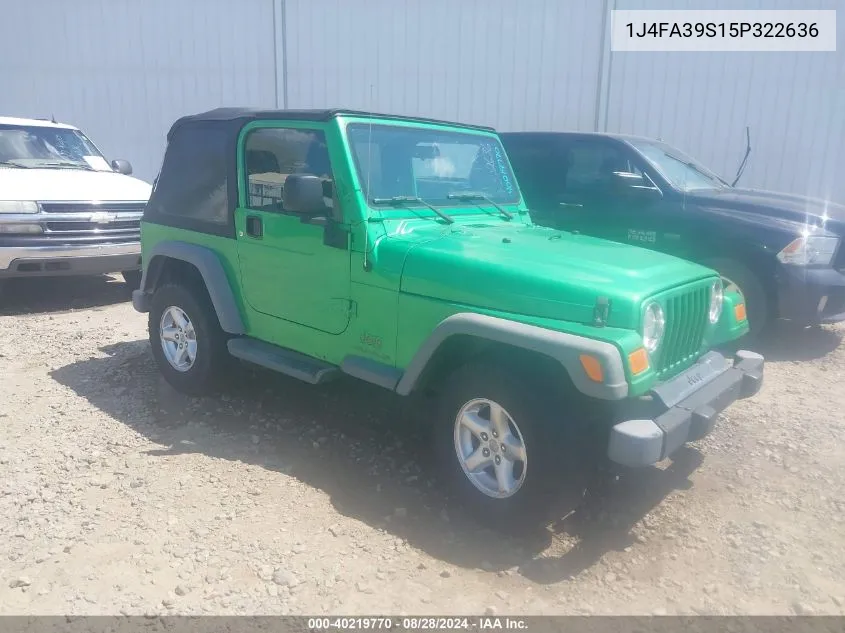 2005 Jeep Wrangler X VIN: 1J4FA39S15P322636 Lot: 40219770