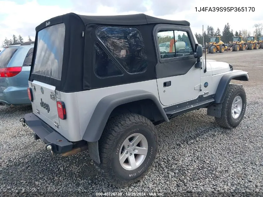 2005 Jeep Wrangler X VIN: 1J4FA39S95P365170 Lot: 40726739