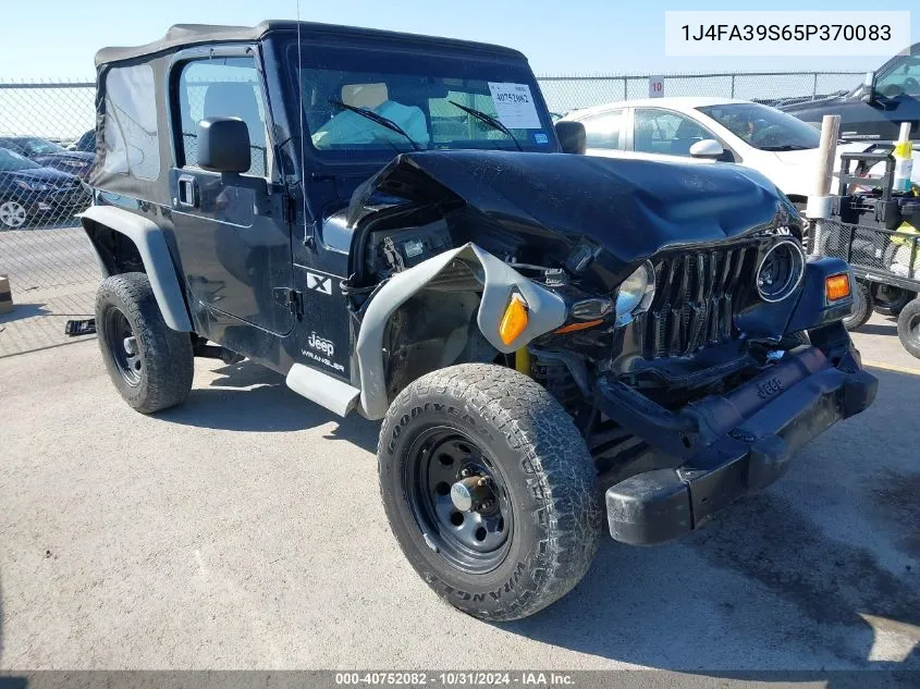 2005 Jeep Wrangler X VIN: 1J4FA39S65P370083 Lot: 40752082