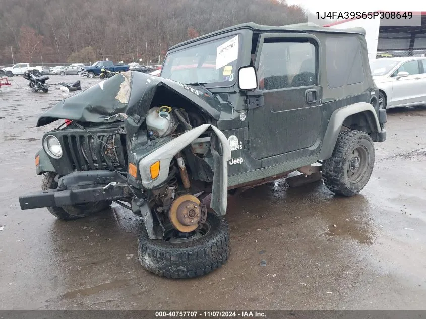 2005 Jeep Wrangler X VIN: 1J4FA39S65P308649 Lot: 40757707