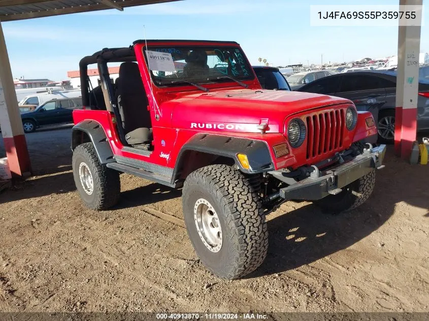 2005 Jeep Wrangler Rubicon VIN: 1J4FA69S55P359755 Lot: 40913870