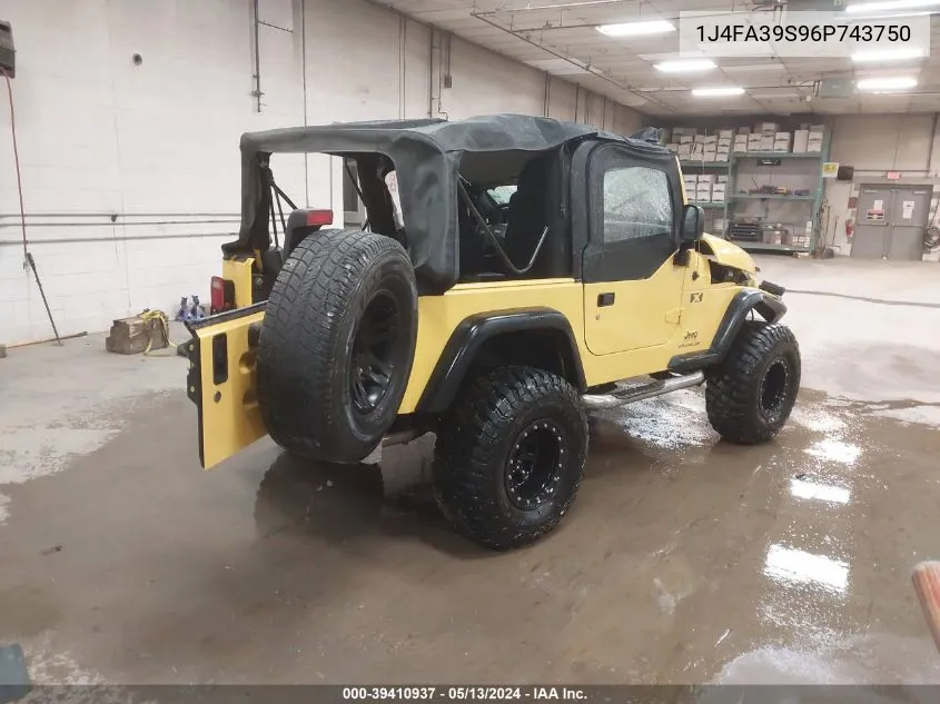 1J4FA39S96P743750 2006 Jeep Wrangler X