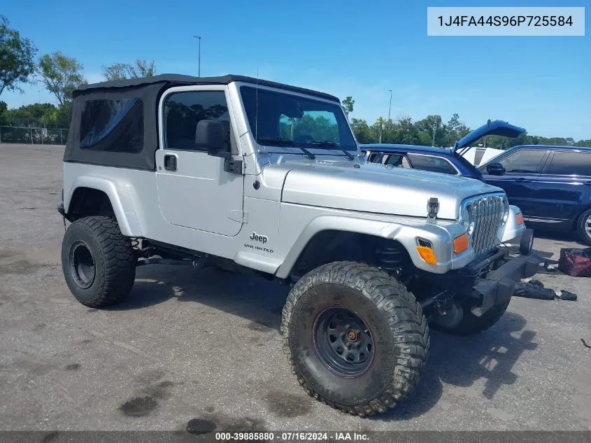 2006 Jeep Wrangler VIN: 1J4FA44S96P725584 Lot: 39885880