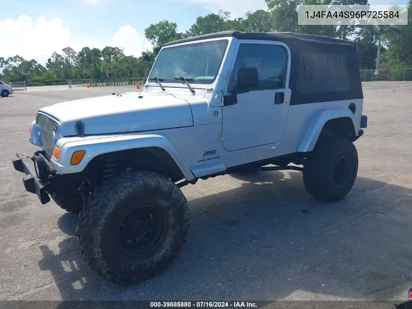 2006 Jeep Wrangler VIN: 1J4FA44S96P725584 Lot: 39885880