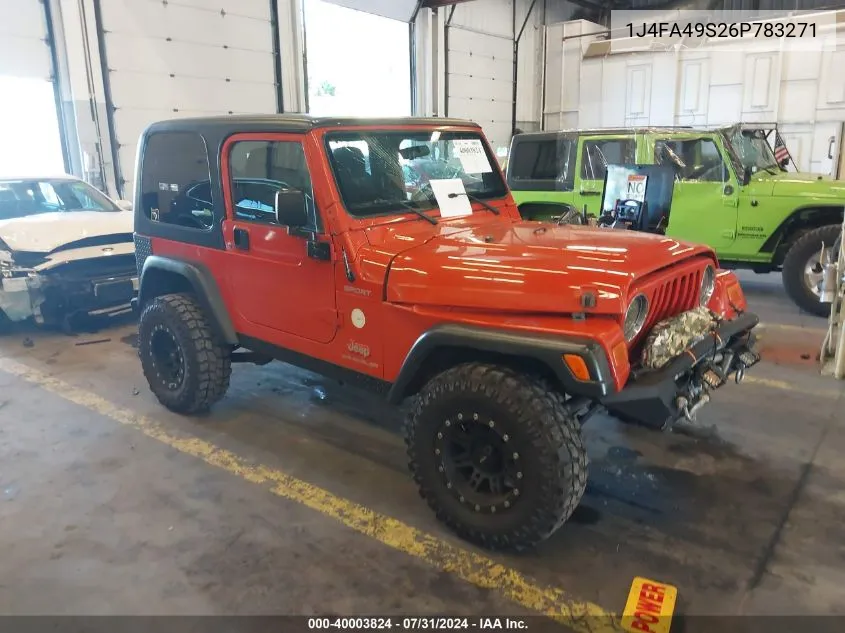 2006 Jeep Wrangler Sport VIN: 1J4FA49S26P783271 Lot: 40003824