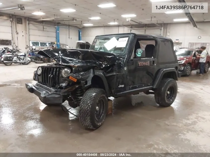 2006 Jeep Wrangler X VIN: 1J4FA39S86P764718 Lot: 40154408