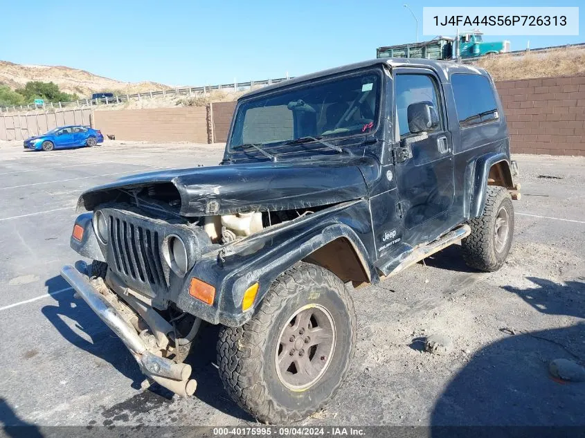 2006 Jeep Wrangler Unlimited VIN: 1J4FA44S56P726313 Lot: 40175995