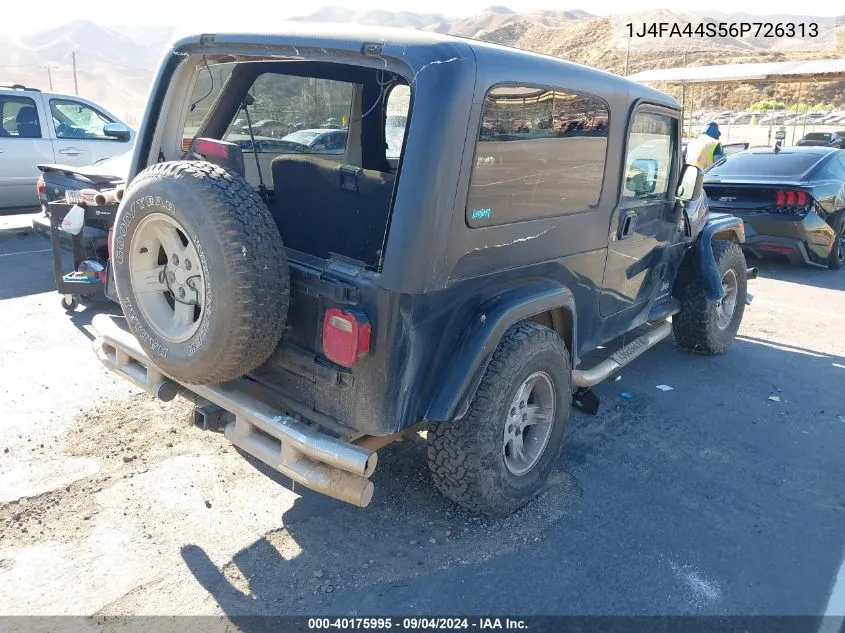 2006 Jeep Wrangler Unlimited VIN: 1J4FA44S56P726313 Lot: 40175995