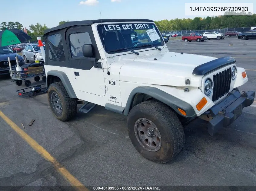 2006 Jeep Wrangler X VIN: 1J4FA39S76P730933 Lot: 40189955