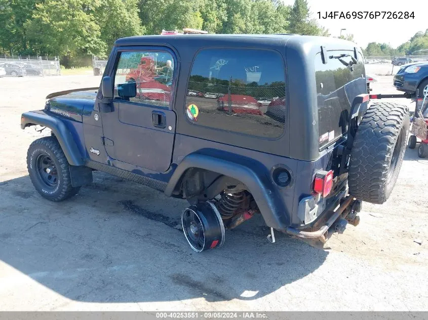 2006 Jeep Wrangler Rubicon VIN: 1J4FA69S76P726284 Lot: 40253551