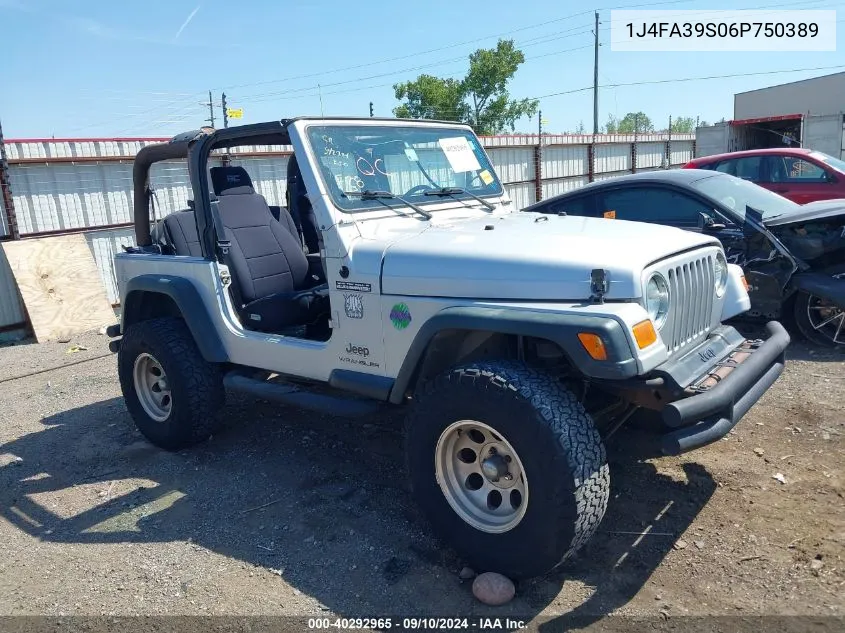 1J4FA39S06P750389 2006 Jeep Wrangler X