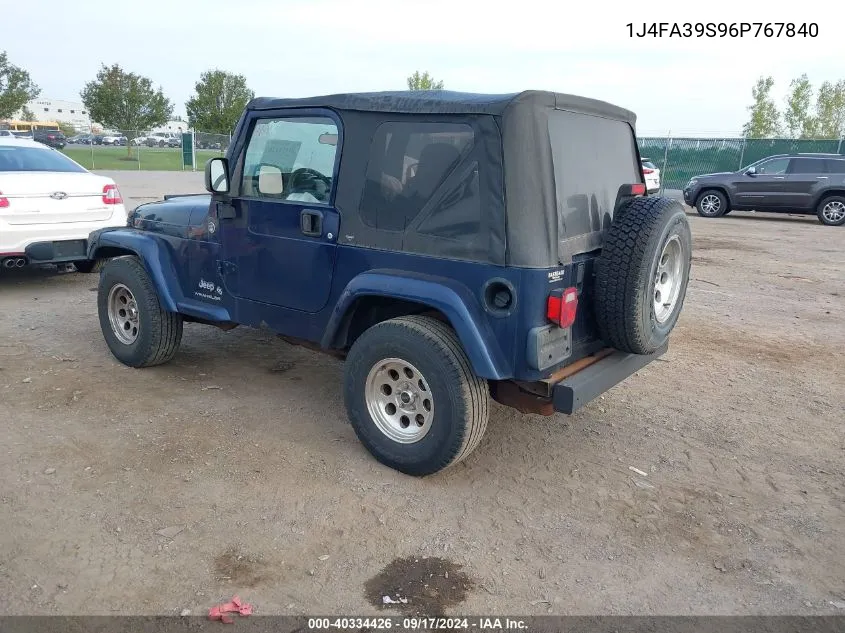 1J4FA39S96P767840 2006 Jeep Wrangler X