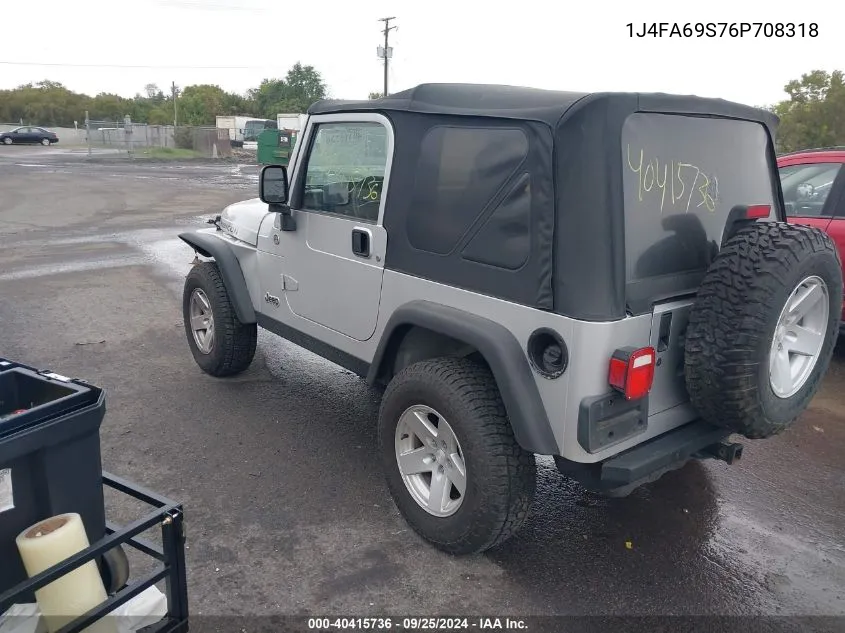 2006 Jeep Wrangler Rubicon VIN: 1J4FA69S76P708318 Lot: 40415736