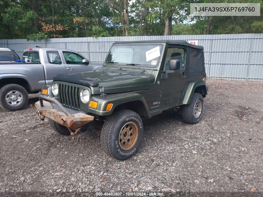 1J4FA39SX6P769760 2006 Jeep Wrangler X