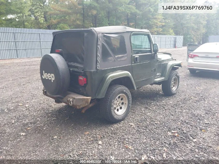 1J4FA39SX6P769760 2006 Jeep Wrangler X