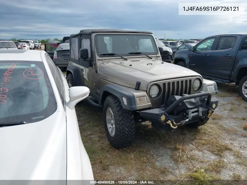 2006 Jeep Wrangler / Tj Rubicon VIN: 1J4FA69S16P726121 Lot: 40490526