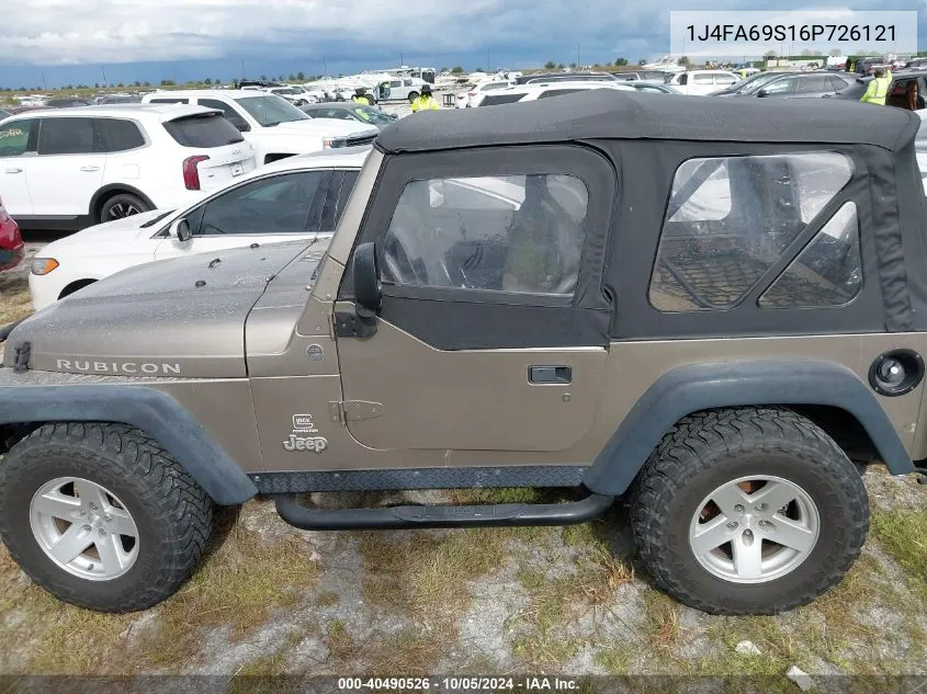 2006 Jeep Wrangler / Tj Rubicon VIN: 1J4FA69S16P726121 Lot: 40490526