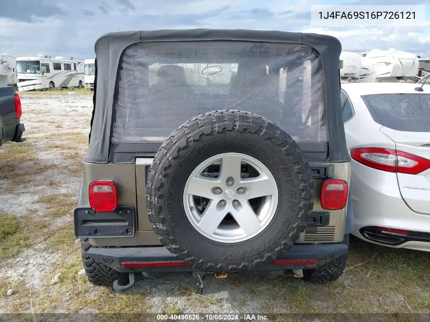 2006 Jeep Wrangler / Tj Rubicon VIN: 1J4FA69S16P726121 Lot: 40490526