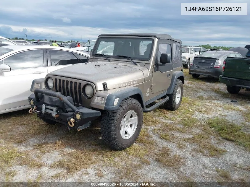 2006 Jeep Wrangler / Tj Rubicon VIN: 1J4FA69S16P726121 Lot: 40490526