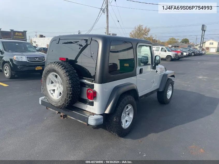 2006 Jeep Wrangler Rubicon VIN: 1J4FA69S06P754993 Lot: 40750890