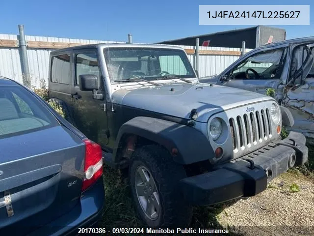 2007 Jeep Wrangler X VIN: 1J4FA24147L225627 Lot: 20170386