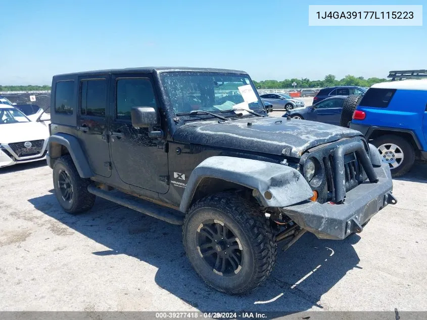 2007 Jeep Wrangler Unlimited X VIN: 1J4GA39177L115223 Lot: 39277418