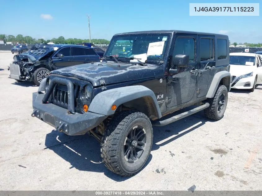 1J4GA39177L115223 2007 Jeep Wrangler Unlimited X