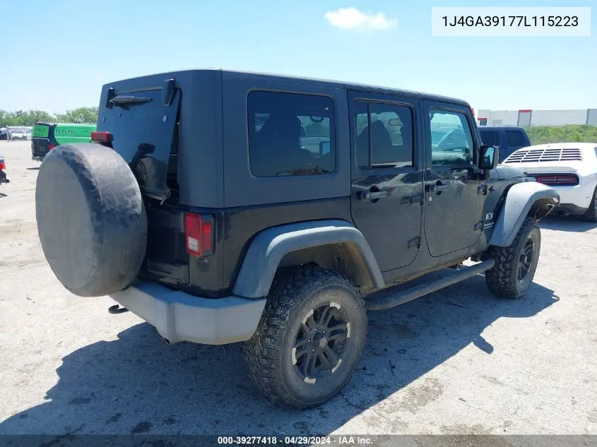 2007 Jeep Wrangler Unlimited X VIN: 1J4GA39177L115223 Lot: 39277418