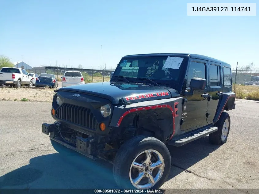 1J4GA39127L114741 2007 Jeep Wrangler Unlimited X